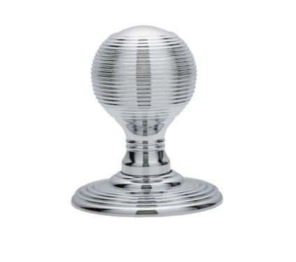 Click Here To Enlarge This Photo Of DK37CCP - Carlisle Brass Delamain Reeded Mortice Knobs &lpar;Concealed Fix&rpar; Polished Chrome