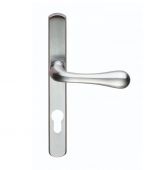 AQ1NP92SC - Carlisle Brass Manital Narrow Plate 'Astro' Lever Furniture &lpar;92mm Centres - 124mm Screw Centres&rpar; Satin Chrome