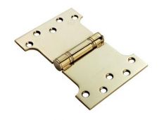 H2N1446PVD - Carlisle Brass Eurospec 102mm x 152 x 3&period;5mm Parliament Hinges c&sol;w Screws PVD Stainless Brass
