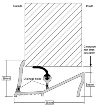 Click Here To Enlarge This Photo Of Stormguard Lowline Opening Threshold 914mm Aluminium &lpar;04SR0010914A&rpar;