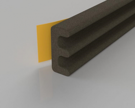 Click Here To Enlarge This Photo Of Stormguard EPDM E Section Weatherstrip Draught Seal 5m Brown &lpar;05SR033005MB&rpar;