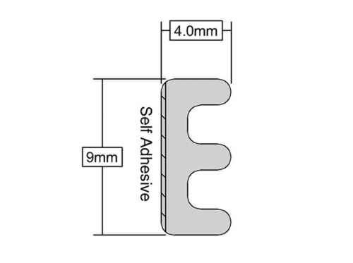 Click Here To Enlarge This Photo Of Stormguard EPDM E Section Weatherstrip Draught Seal 5m White &lpar;05SR033005MW&rpar;