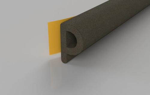 Click Here To Enlarge This Photo Of Stormguard EPDM P Section Weatherstrip Draught Seal 5m Brown &lpar;05SR034005MB&rpar;