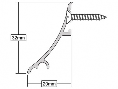 Click Here To Enlarge This Photo Of Stormguard 32mm Rain Deflector 914mm Aluminium &lpar;07SR0130914A&rpar;