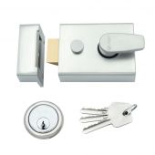 ZNL60SC - Zoo Hardware 60mm Standard Nightlatch c&sol;w 5 Pin Cylinder - Satin Chrome