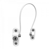 AS11387 - ASEC 200mm Mini Locking Cable Window Restrictor White