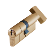 AS10167 - ASEC Kite British Standard 1 Star Kitemarked Euro Key & Turn Cylinder - 75mm 40&sol;T35 &lpar;35&sol;10&sol;T30&rpar; KD Satin Brass