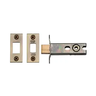 YKBDB3N-AT M&period;Marcus York Architectural Tubular Bathroom Deadbolt 3" Antique Brass Finish