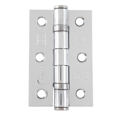 Click Here To Enlarge This Photo Of Eclipse 14102 Grade 7 Polished Chrome &lpar;Mild Steel&rpar; Ball Bearing Hinges 76 x 51 x 2mm