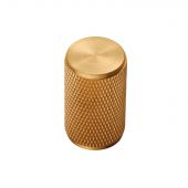 FTD702SB - Carlisle Brass Fingertip Design Knurled Knob 18mm dia &lpar;30mm projection&rpar; Satin Brass