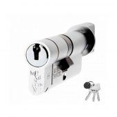 CYX71370PC - Carlisle Brass Eurospec MPX6 1&ast; British Standard 6 Pin Euro Profile Cylinder & Turn 70mm &lpar;35&sol;35T&rpar; Polished Chrome