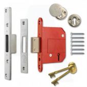 ERA Fortress 261-51 BS 5 Lever Deadlock 64mm Satin Chrome Keyed to Differ
