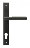 45528 From The Anvil Matt Black Brompton Slimline Lever Espag&period; Lock Set - 92mm centres - 212mm screw centres