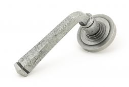 45632 From The Anvil Pewter Avon Round Lever on Rose Set &lpar;Art Deco&rpar;