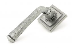45634 From The Anvil Pewter Avon Round Lever on Rose Set &lpar;Square&rpar;