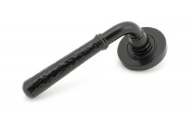 45647 From The Anvil Black Hammered Newbury Lever on Rose Set &lpar;Plain&rpar;