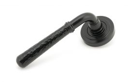 45648 From The Anvil Black Hammered Newbury Lever on Rose Set &lpar;Art Deco&rpar;