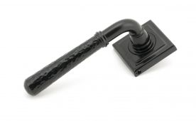 45650 From The Anvil Black Hammered Newbury Lever on Rose Set &lpar;Square&rpar;