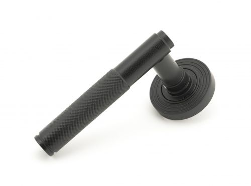 Click Here To Enlarge This Photo Of 45677 From The Anvil Matt Black Brompton Lever on Rose Set &lpar;Beehive&rpar;