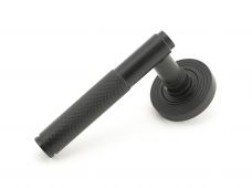 45677 From The Anvil Matt Black Brompton Lever on Rose Set &lpar;Beehive&rpar;