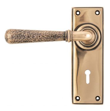 Click Here To Enlarge This Photo Of 46225 From The Anvil Polished Bronze Hammered Newbury Lever Lock Set
