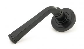 49958 From The Anvil Black Avon Round Lever on Rose Set &lpar;Art Deco&rpar; - Unsprung