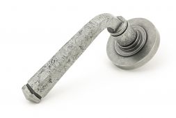 49965 From The Anvil Pewter Avon Round Lever on Rose Set &lpar;Plain&rpar; - Unsprung