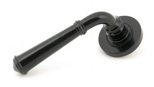 49969 From The Anvil Black Regency Lever on Rose Set &lpar;Plain&rpar; - Unsprung