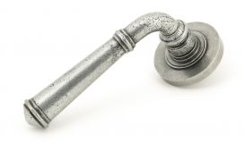 49977 From The Anvil Pewter Regency Lever on Rose Set &lpar;Plain&rpar; - Unsprung