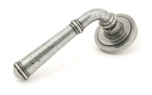 Click Here To Enlarge This Photo Of 49978 From The Anvil Pewter Regency Lever on Rose Set &lpar;Art Deco&rpar; - Unsprung