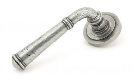 49978 From The Anvil Pewter Regency Lever on Rose Set &lpar;Art Deco&rpar; - Unsprung