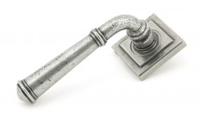 49980 From The Anvil Pewter Regency Lever on Rose Set &lpar;Square&rpar; - Unsprung