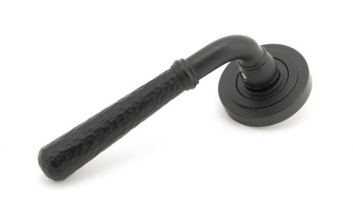 Click Here To Enlarge This Photo Of 49986 From The Anvil Matt Black Hammered Newbury Lever on Rose Set &lpar;Art Deco&rpar; - Unsprung