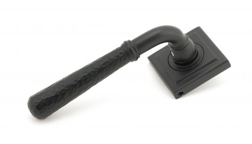 Click Here To Enlarge This Photo Of 49988 From The Anvil Matt Black Hammered Newbury Lever on Rose Set &lpar;Square&rpar; - Unsprung