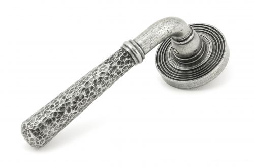 Click Here To Enlarge This Photo Of 49991 From The Anvil Pewter Hammered Newbury Lever on Rose Set &lpar;Beehive&rpar; - Unsprung