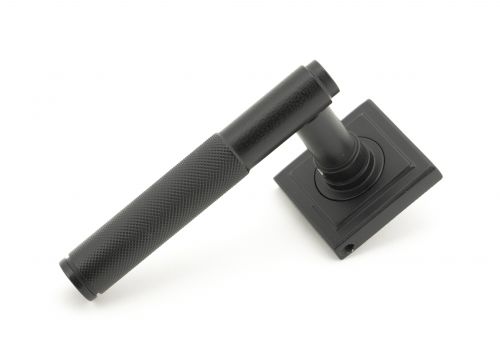 Click Here To Enlarge This Photo Of 50012 From The Anvil Matt Black Brompton Lever on Rose Set &lpar;Square&rpar; - Unsprung