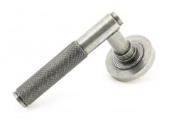 50013 From The Anvil Pewter Brompton Lever on Rose Set &lpar;Plain&rpar; - Unsprung