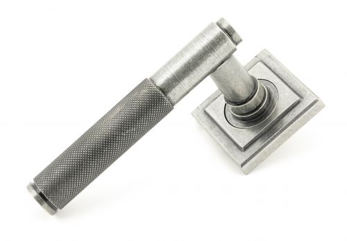 Click Here To Enlarge This Photo Of 50016 From The Anvil Pewter Brompton Lever on Rose Set &lpar;Square&rpar; - Unsprung