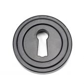 45696 From The Anvil Black Round Escutcheon &lpar;Art Deco&rpar;