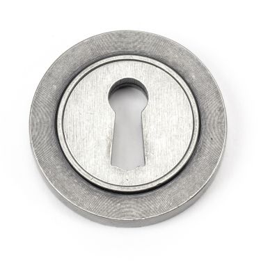 Click Here To Enlarge This Photo Of 45703 From The Anvil Pewter Round Escutcheon &lpar;Plain&rpar;
