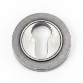 45727 From The Anvil Pewter Round Euro Escutcheon &lpar;Plain&rpar;