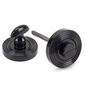 45745 From The Anvil Black Round Thumbturn Set &lpar;Beehive&rpar;