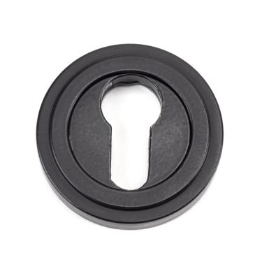 Click Here To Enlarge This Photo Of 49541 From The Anvil Matt Black Round Euro Escutcheon &lpar;Art Deco&rpar;