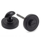 49545 From The Anvil Matt Black Round Thumbturn Set &lpar;Art Deco&rpar;