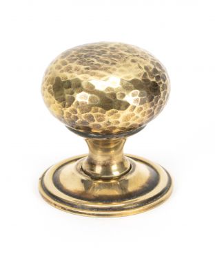 Click Here To Enlarge This Photo Of 46026 From The Anvil Aged Brass Hammered Mushroom Cabinet Knob 38mm