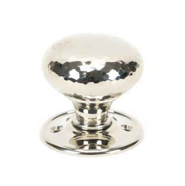 Click Here To Enlarge This Photo Of 46032 From The Anvil Polished Nickel Hammered Mushroom Mortice&sol;Rim Knob Set