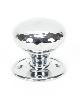 Click Here To Enlarge This Photo Of 46033 From The Anvil Polished Chrome Hammered Mushroom Mortice&sol;Rim Knob Set