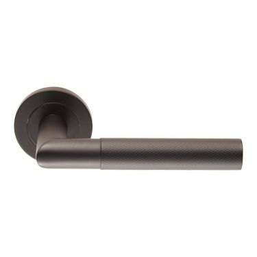 Click Here To Enlarge This Photo Of SWL1169MB - Carlisle Brass Eurospec 'Crown' Knurled Designer Lever on Round Rose &lpar;G304&rpar; Matt Black