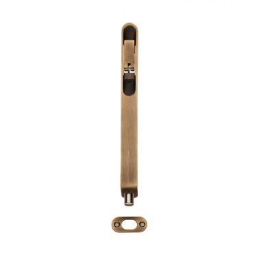 Click Here To Enlarge This Photo Of FBT1008AB&sol;R - Carlisle Brass Eurospec 8" Lever Action Flush Bolt &lpar;Radius&rpar; Antique Brass