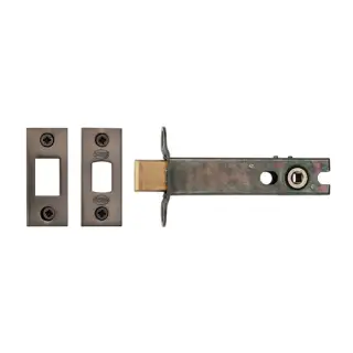 YKBDB4N-MB M&period;Marcus York Architectural Tubular Bathroom Deadbolt 4" Matt Bronze Finish